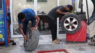 Wheel Balancing of a car using computerized technology | Moawin.pk