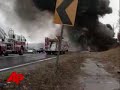 Fuel Tanker Driver Burned in Fiery Crash