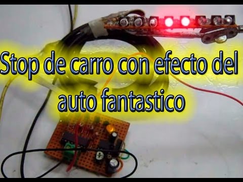 4017 - Con materiales básicos podemos construir un un básico juegos de luces o conocido como tercer stop con el efecto del auto fantástico por medio del uso de un 4...