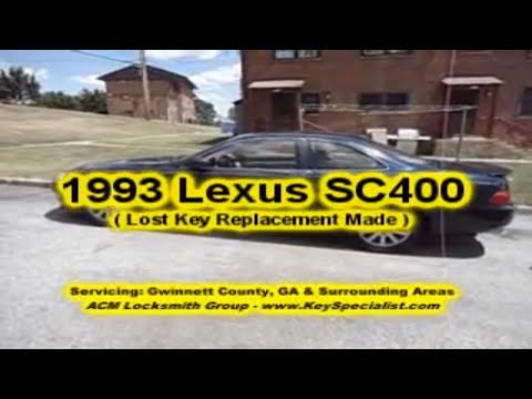 Atlanta GA: 1993 Lexus SC400 – Lost key replacement made!
