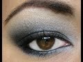 Sexy Silver, Grey & Black Smokey Eye Look eyeshadow