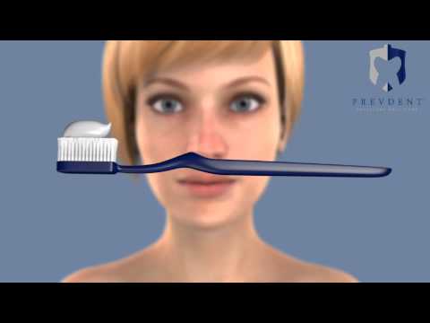 remineralizes - A 3D animation that illustrates the benefits of PrevDent Toothpaste made by PrevDent in the Netherlands. The nano-hydroxyapatite in PrevDent Toothpaste repai...