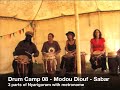 project 120 #7

sabar - the fantastic senegalese master sabar player and griot, modou diouf 


modou had just finished his class when we met up and he kindly agreed to put down a three part rhythm -- all to click. 

it's a senegalese rhythm called something like' nyarigorum'.

i'd lost the headphones by this time and he had to play along to the metronome clicktrack out loud. the beeps are very audible - sorry. next time i'll do a better job...

i never thought he'd be able to do it. i didn't tell him what metronome beep the 1 was on...

how cool is modou?! he as chummy as heck and an amazing drummer! a lovely man.

thanks to all who contributed.

hope you like

gary

sabar - modou diouf
gazing with awe - luce engel / kit / jane walters / nikki / lesley / rose / chandra / julie

http://www.musicworldwide.org
http://www.drummer.co.uk