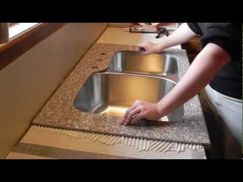 how to fasten granite countertops to cabinets