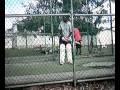 bajans playin cricket in cawmere nets