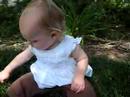 Baby with ladybug