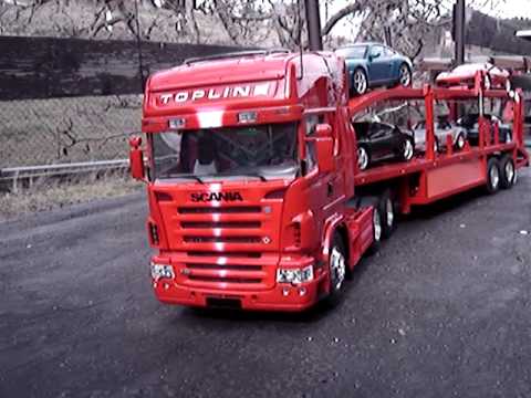 Scania Topliner R620 - SCANIA R 620 TOPLINE 6x4 s Australským návěsem na přepravu osobních aut (více na - www.rc-truck-cernin.eu)