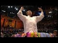 sir roger norrington conducts bbc symphony orchestra, bbc singers, bbc symphony chorus for hubert parrys jerusalem and then god save the queen during the last night of the proms 2008, backed up by the enthusiastic & lively audience at the royal albert hall, and nationwide at the proms in the park events