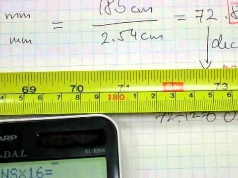 how to convert inch to meter