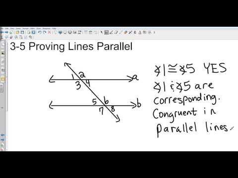 how to prove lines parallel