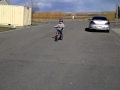 Josh conquers his bike finally