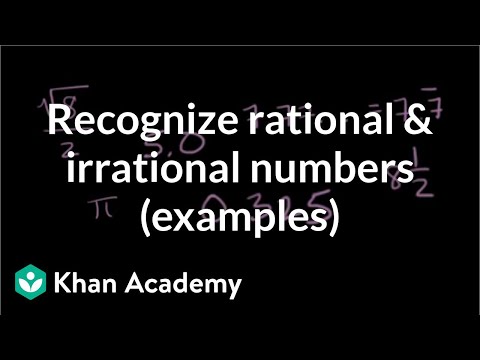 Recognizing irrational numbers