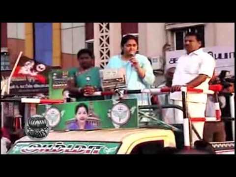 Dinamalar - Actress Vindhiya in Election Campaign for ADMK - Clips in Dinamalar Video.