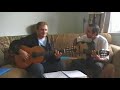 Just practicing.IARGUS 2008International Annual Russian Guitar Seminar and Festival May 29 -- June 1, 2008, Iowa City and Cedar Rapids, USA.Krzysztof Piotrowicz and Vadim Kolpakov practising 'Raz Molodtso'.семиструнная гитара.Seven string guitar is tuned D,B,G,d,b,g,d'