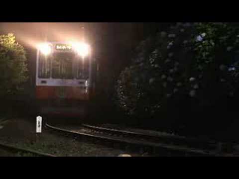 夜のあじさい電車(箱根登山鉄道）2008年7月6日撮影