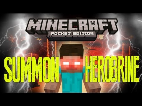 how to summon herobrine in minecraft p e