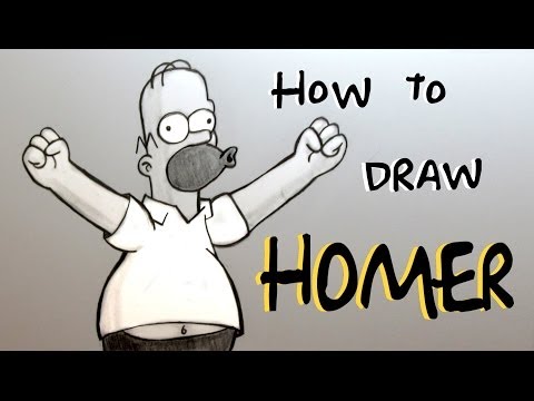 how to draw homer simpson