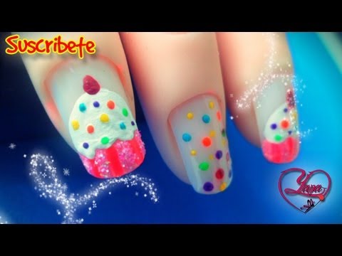 decoraciones - Uñas cupcakes o pastelitos o si lo prefieres helados ❤ Dale me gusta y comparte el video gracias :) εїз - Sígueme en Facebook: http://goo.gl/0XgfJ ✫¸.•°*