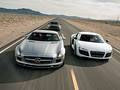 German Supercar Shootout! SLS AMG vs R8 V10 vs 911 Turbo