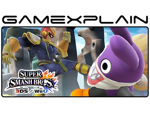 3ds - http://www.GameXplain.com Check out 136 screenshots of Super Smash Bros. Wii U & 3DS in this 11-minute video that showcasing Sonic's 3DS stage Green Hill Zone, Captain Falcon kicking Nabbit,...