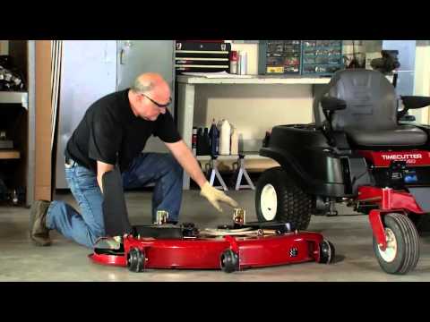 how to change belt on zero turn mower