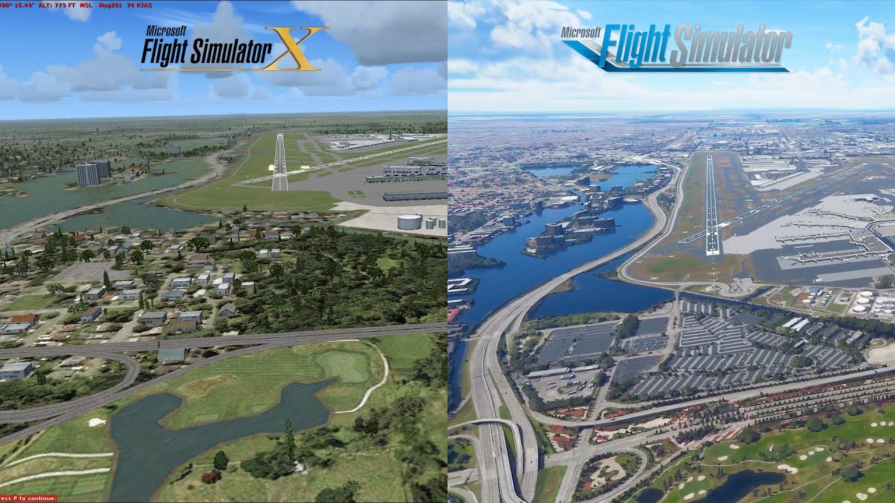 Duel de Flight Simulator : X vs 2020, ah oué quand même !