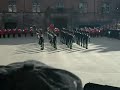 the king's guard of norway performing high precision rifle drill (music provided by the swiss army band. btw they may play well but the marching is quite sloppy and the uniforms are ridiculous: they look like doormen, not like soldiers. additionally, the   drum major's totally incapable in handling his mace.)

(basel tattoo 2008)