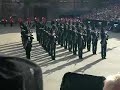 the king's guard of norway performing high precision rifle drill (music provided by the swiss army band. btw they may play well but the marching is quite sloppy and the uniforms are ridiculous: they look like doormen, not like soldiers. additionally, the   drum major's totally incapable in handling his mace.)

(basel tattoo 2008)