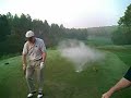 Childish exploding golf ball prank