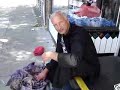 Homeless Man Harassing Kids In Line