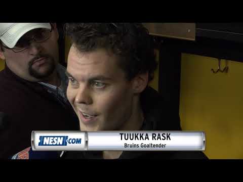 Video: Tuukka Rask reacts to Bruins' win over Sabres