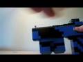 Blue digital lego gun