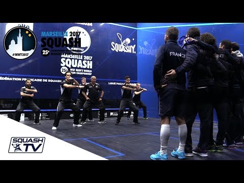 New Zealand Squash Team Perform Haka Ahead Of Match vs France