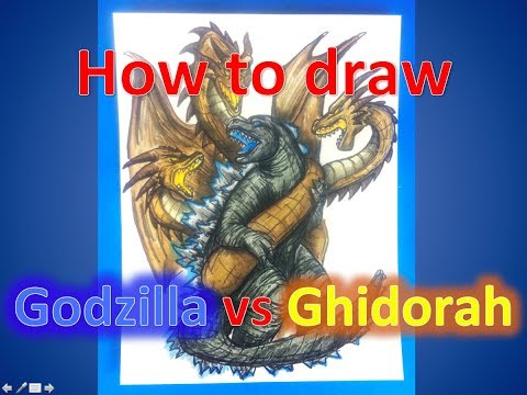 video-linktoworks-How to draw Godzilla vs Ghidorah from King of the Monsters ...