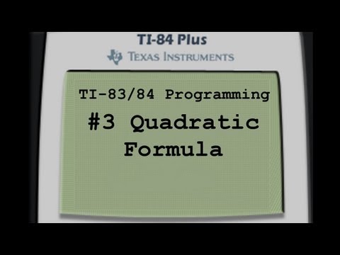 how to use the quadratic formula on a ti-84 plus