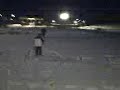 across the lake on the ice