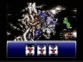 This is a speedrun of FFVI (actually FFIII on the US SNES version). I completed the entire game without saving with a final time of 4:48.You can download the entire run at Speed Demos Archive (click on 4:48):http://speeddemosarchive.com/FinalFantasy3.htmlThe final battles all went perfectly, which is pretty amazing considering how nervous I was at this point. I probably should explain how these battles worked. Normally, 7-7-7 Joker Doom isn't allowed in the three Tier battles; however, 7-7-bar Joker Doom *is* allowed. There is also a glitch which makes it so that if Setzer is going to do 7-7-bar Joker Doom, and he gets Muddled and un-Muddled before taking his turn, then Joker Doom will target the enemies instead of the party (I call this a 