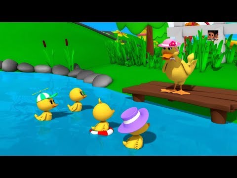 fünf kleine Enten Enten Reime für Kinder Kinderreime für Kinder Five Little Ducks Kids Rhymes