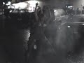 dirty ray does a burnout while giving a jolly to the neutraldancers in front of winterland the night of the last show at the old winterland.