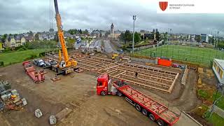 Construction de la nouvelle école dans la rue du Cimetière à Strassen