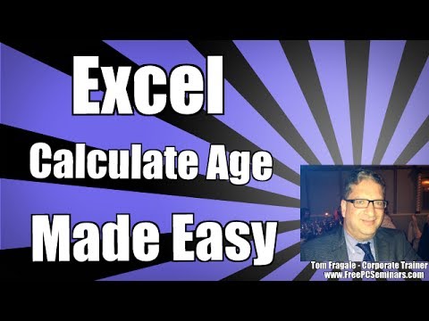 how to calculate age in excel