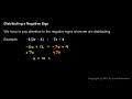 Prealgebra 2.10h Distributing a Negative Sign