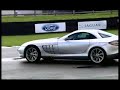 lewis hamilton takes people on hot laps around goodwood in an slr. fast.