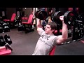 Seated Dumbbell Shoulder Press - Perform 8-12 reps of dumbbell shoulder press while seated, be sure to keep your back straight and feet planted firmly.