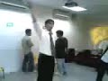 christian dancing to the beat of alvin's drumming. haha!