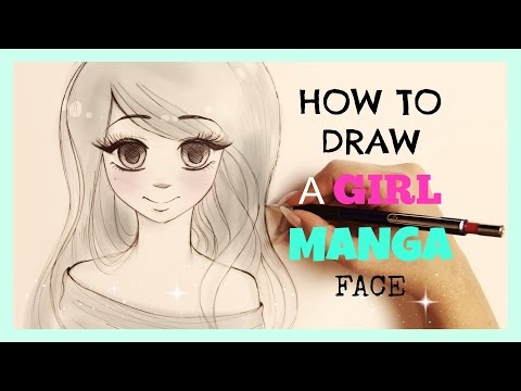 ♡ How To Draw a Girl Manga Face  ♡