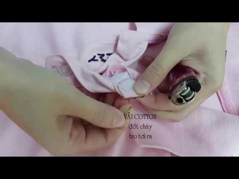 Cách phân biệt vải thun Cotton, Polyeste (PE xù lông )