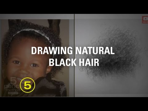 how to draw black hair