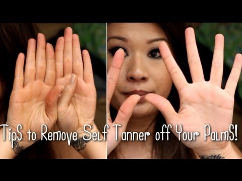 how to get off self tanner from hands