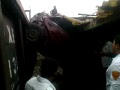 choque del tren en las juntas